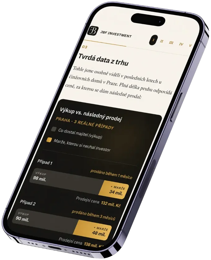 Ukázka průvodce na mobilním telefonu